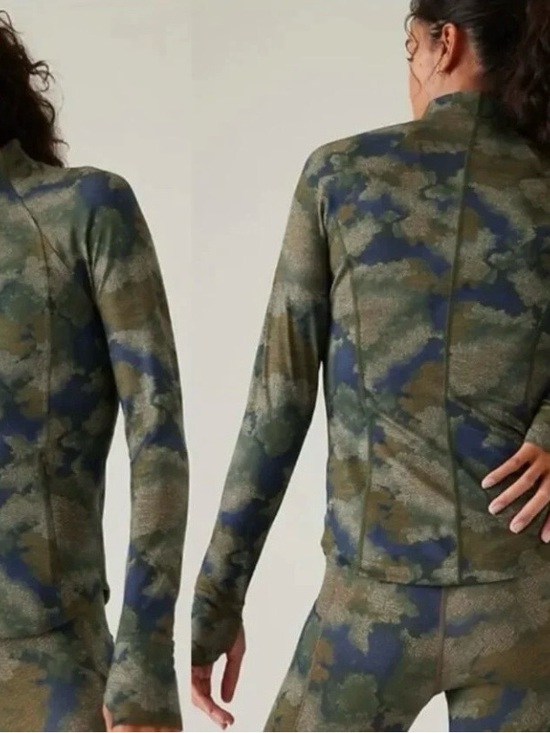 Athleta Jackets & Blazers - ATHLETA SALUTATION JACKET SIZE MEDIUM Green and Blue